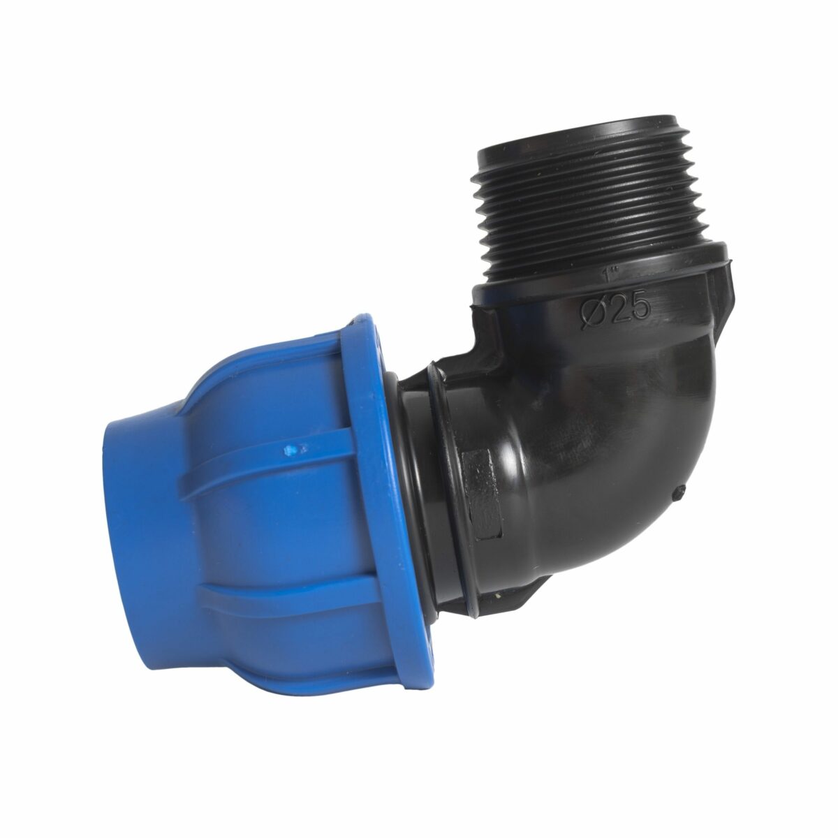 Produktbild von MONTERAL 2x PP Verschraubung 25 Mm X 3/4 Zoll – 90° Winkel Mit Außengewinde, Für PE-Rohr, PN16, Mit O-Ring, UV-beständig