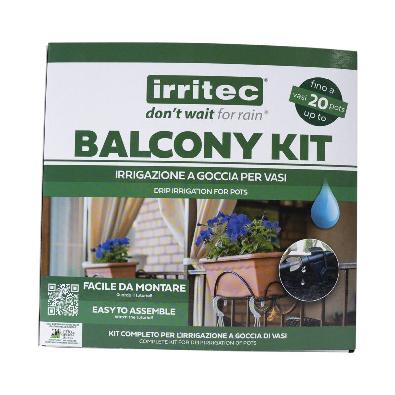 Irritec Mikrobewässerungsset Balcony Kit für 20 Balkonkästen inkl. Rohr