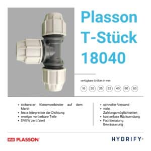 Plasson 18040 T Stueck 90 Egal Serie 18 Klemmfitting 2