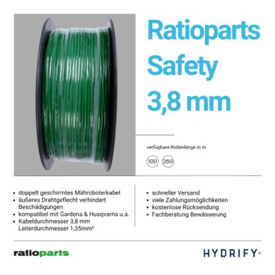 Ratioparts Begrenzungskabel “roboLINE Safety” 3,8mm für Mähroboter