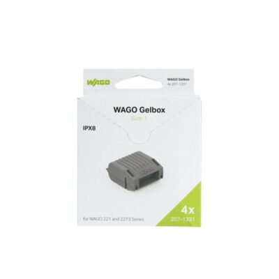 4x Wago Gelbox Größe 1 grau 207-1331 IPX8 ohne Verbindungsklemmen für Wago 221