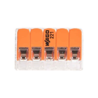 WAGO 221-413 COMPACT-Verbindungsklemme 3 Leiter mit Hebeln für Steuerkabel