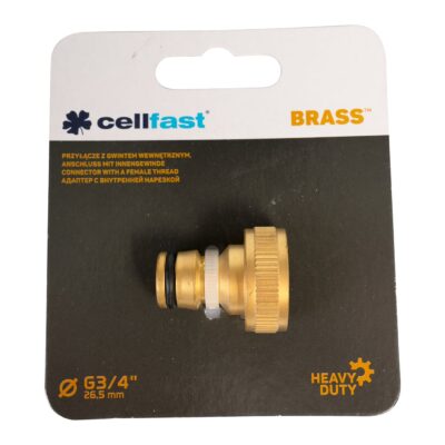 Cellfast Schnellanschluß Hahnanschluss mit Innengewinde Klicksystem für Wasserhähne - 3/4 Zoll